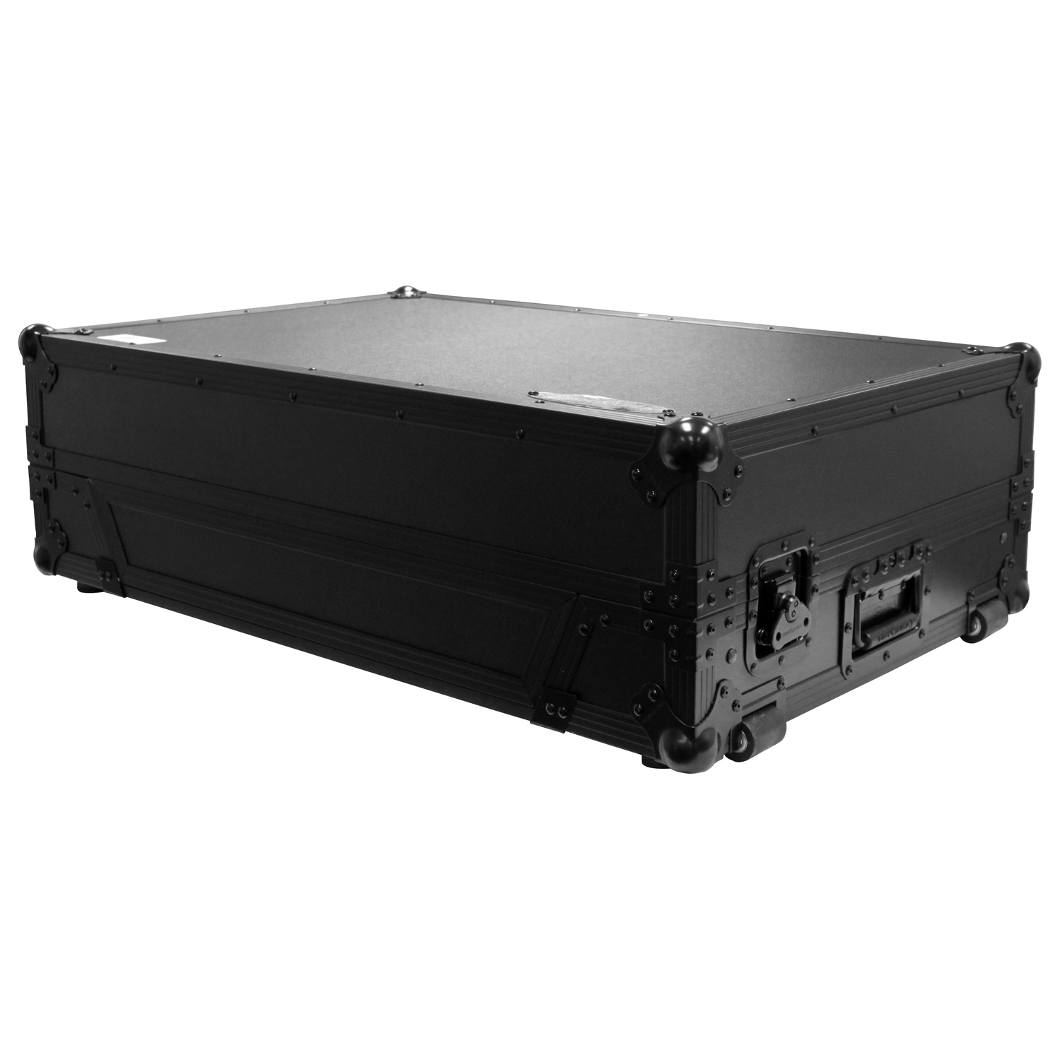 Black Numark NS7 / NS7II / NS7III Flight Case with 1U Rack Space and Glide Platform - Image 5