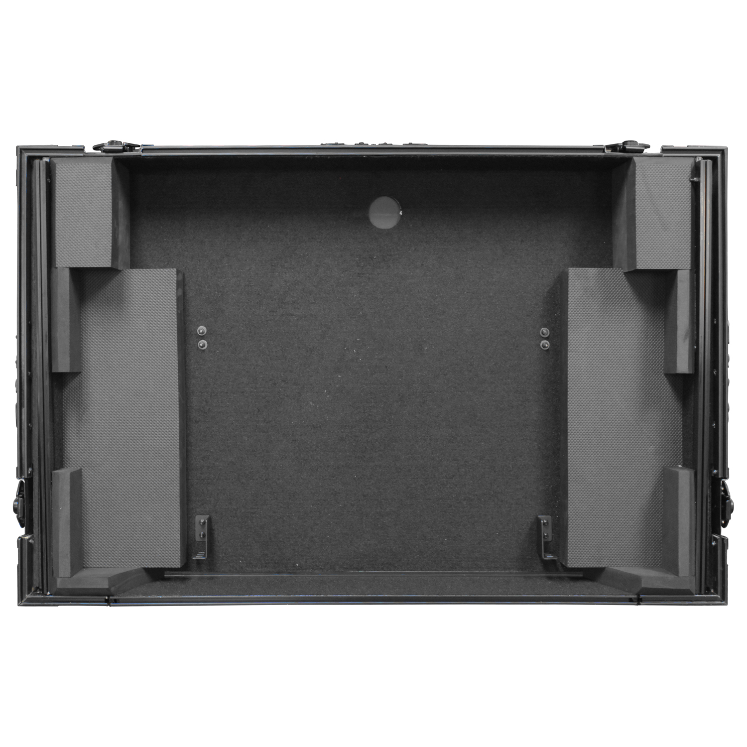 Black Numark NS7 / NS7II / NS7III Flight Case with 1U Rack Space and Glide Platform - Image 8