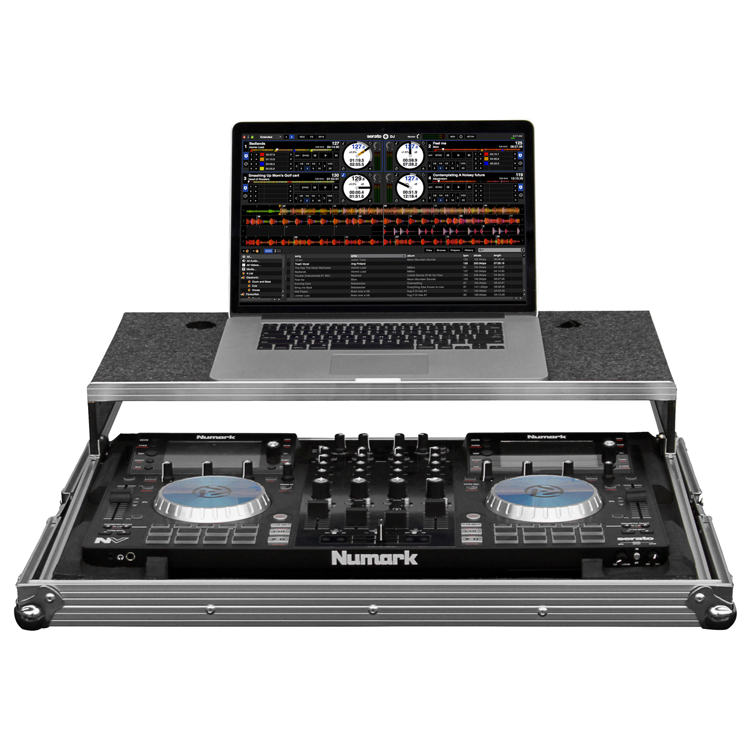 Low Profile Numark NV / NVII Flight Case with Glide Platform - Image 3