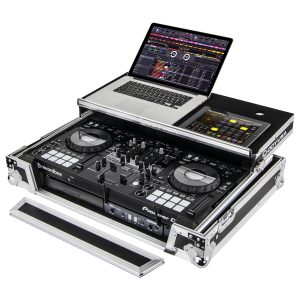 Pioneer DDJ-800 / XDJ-RR Flight Case with Bottom 1U Rack Space and Glide Platform
