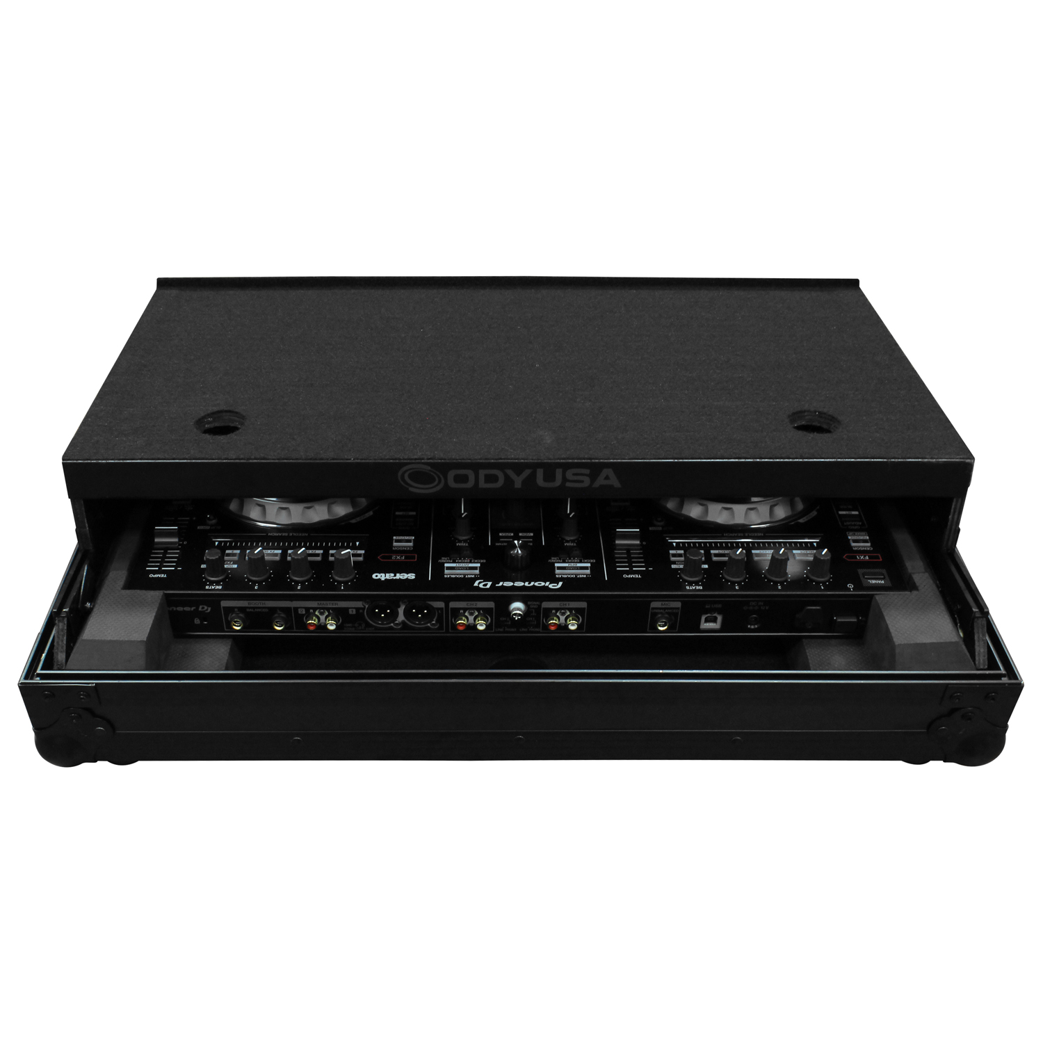 Black Pioneer DDJ-SR2 Flight Case with Glide Platform - Image 4