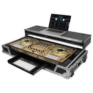 Pioneer DDJ RZ / SZ / SZ2 Flight Case with Three 1U Rack Spaces and Glide Platform