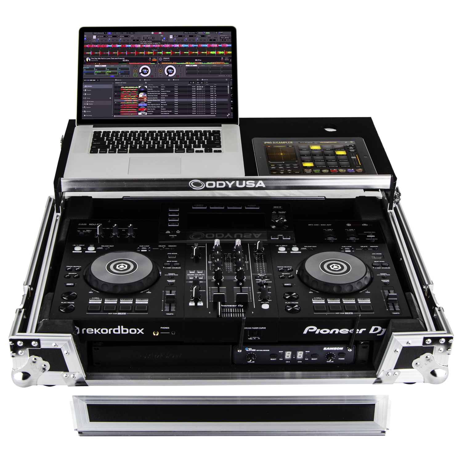 Pioneer XDJ-RR Bottom 1U Rack Space Flight Case with Glide Platform - Image 2