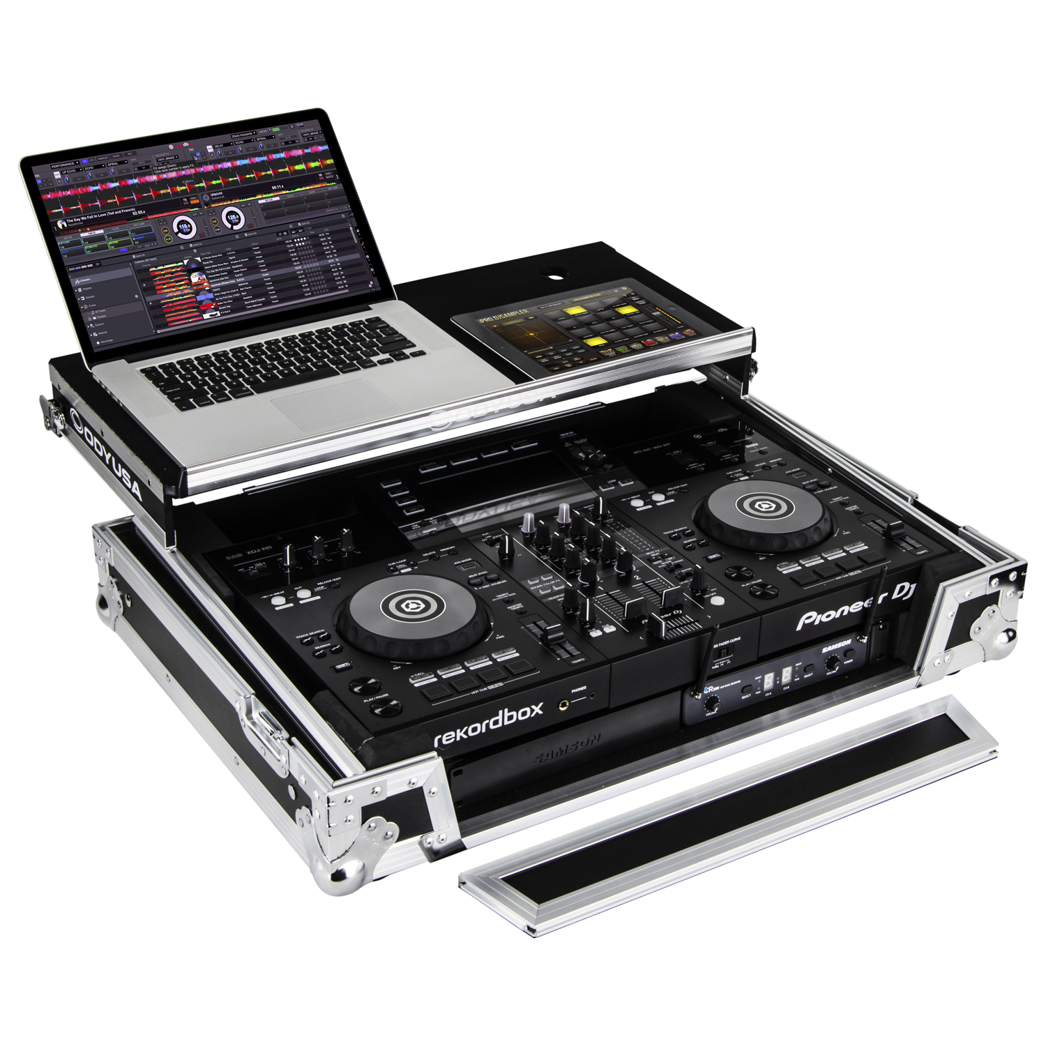 Pioneer XDJ-RR Bottom 1U Rack Space Flight Case with Glide Platform - Image 3