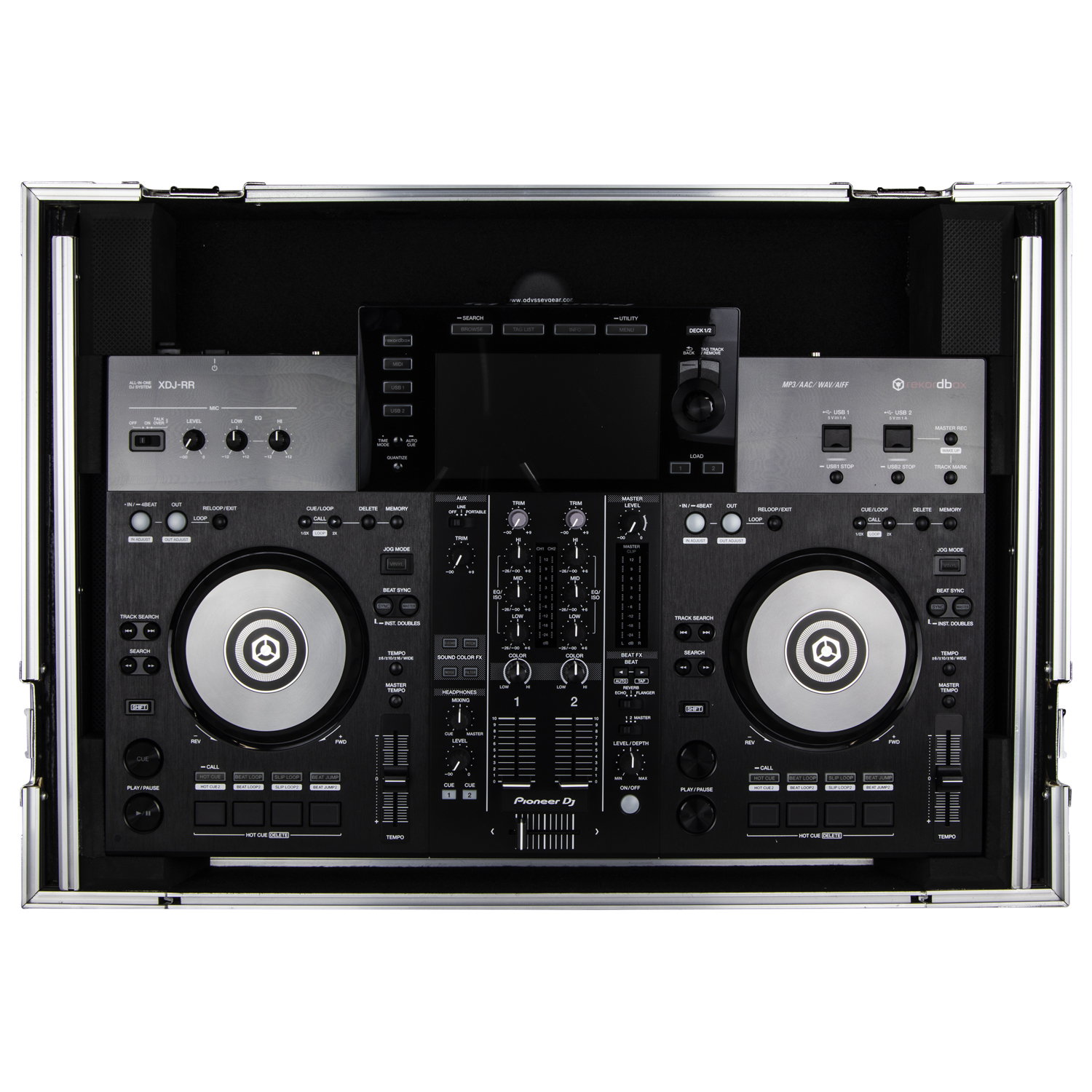 Pioneer XDJ-RR Bottom 1U Rack Space Flight Case with Glide Platform - Image 5