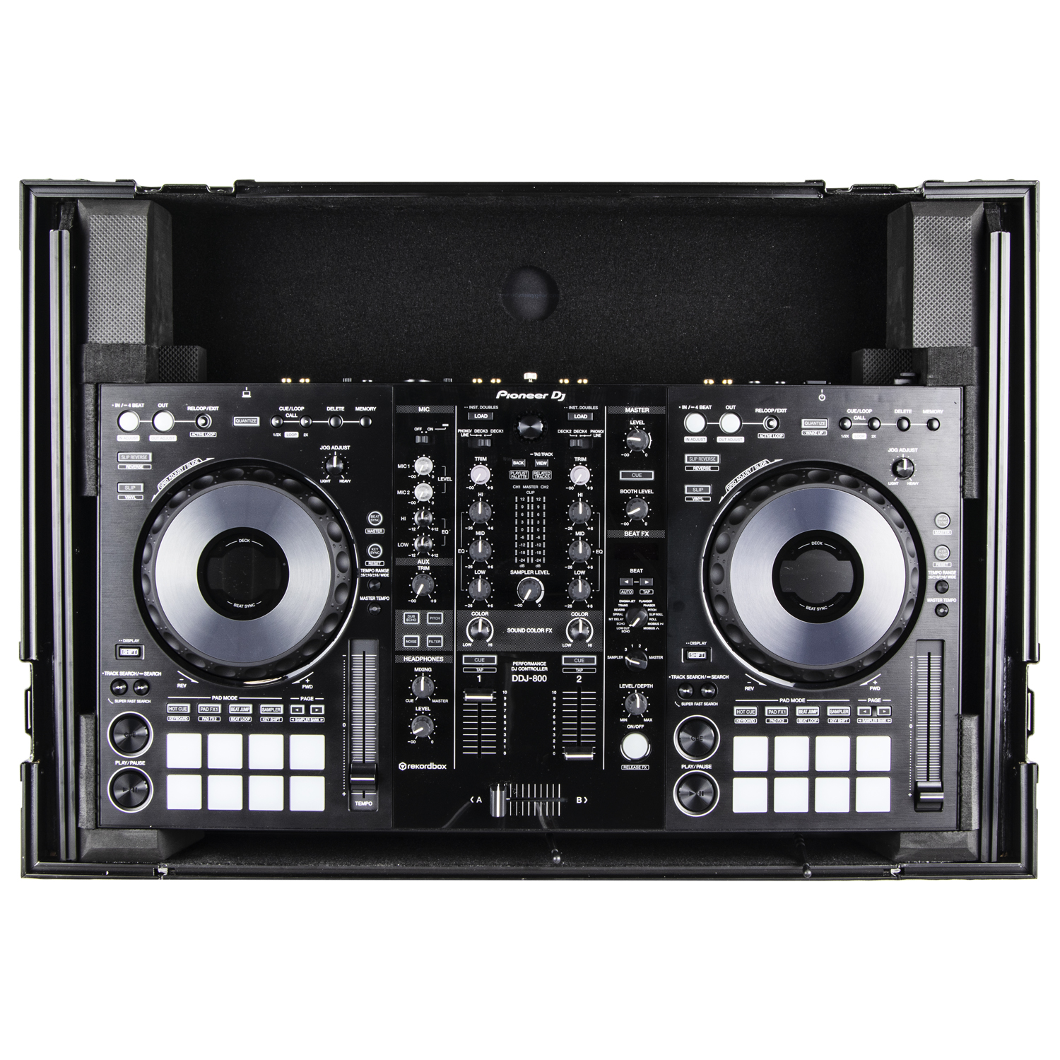 Black Pioneer XDJ-RR Bottom 1U Rack Space Flight Case with Glide Platform - Image 5