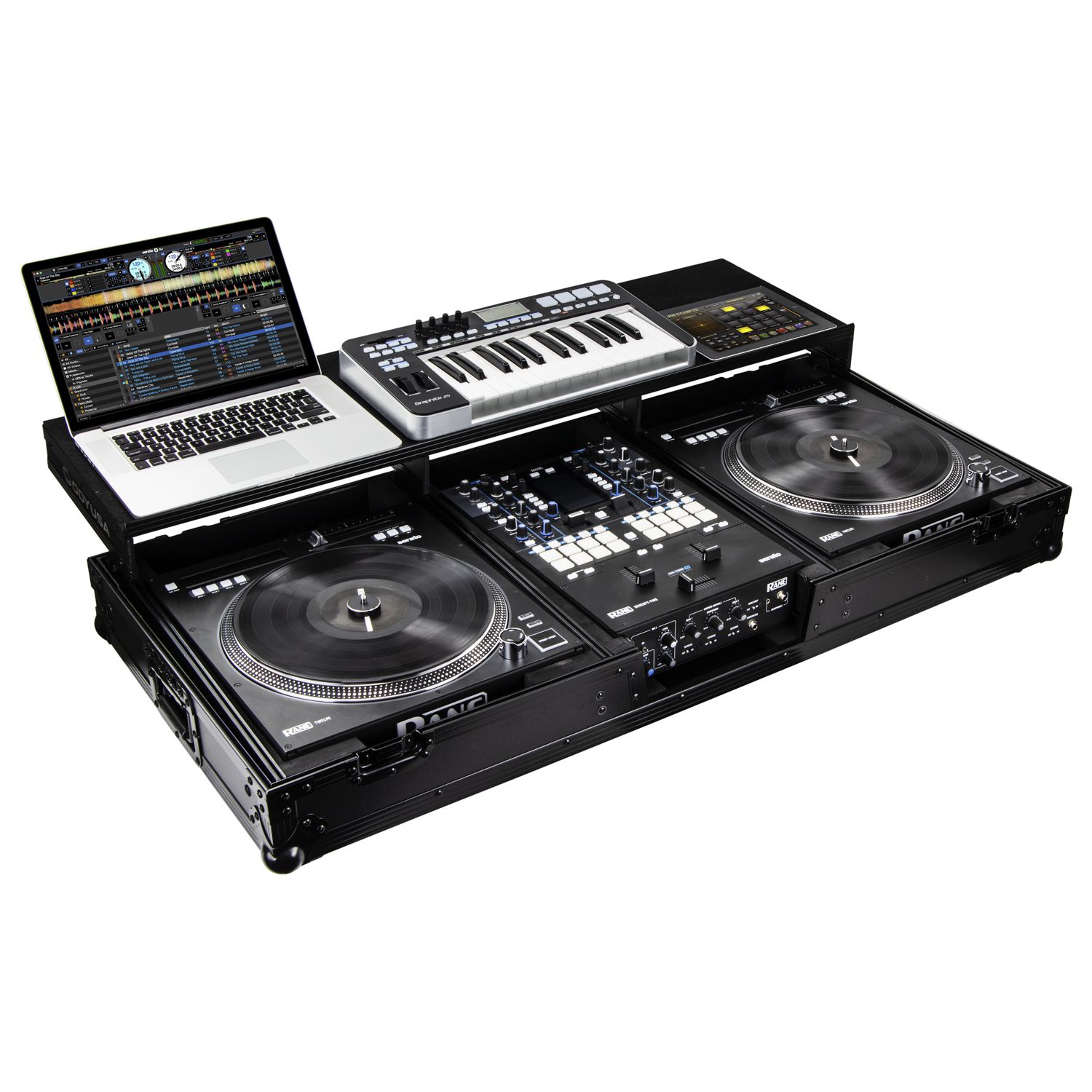 Rane Seventy / Seventy-Two and Rane Twelve Remixer Black Glide Style DJ Coffin Case - Image 3