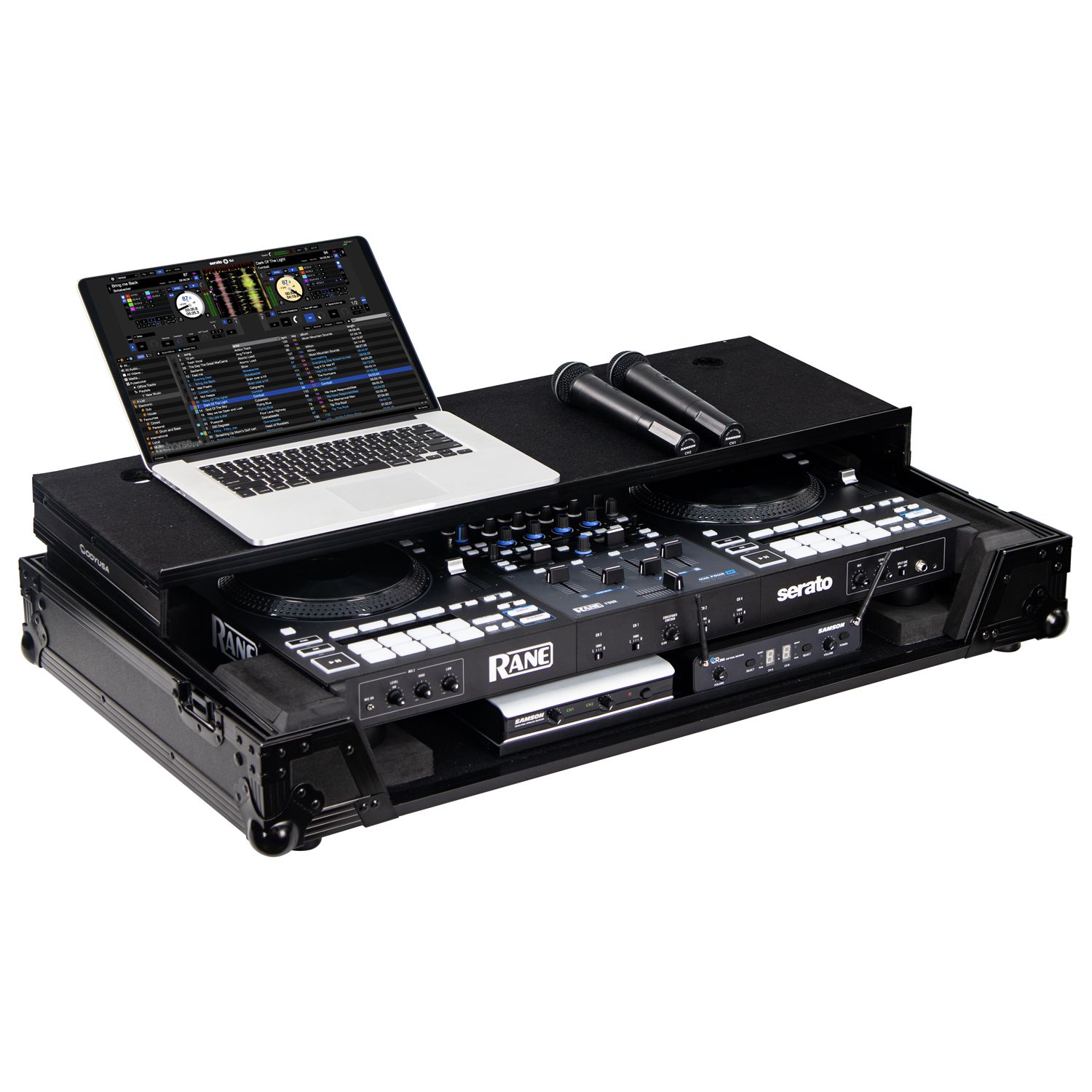 Black Label RANE FOUR Flight Case with Glide Tray and Platform - Image 2