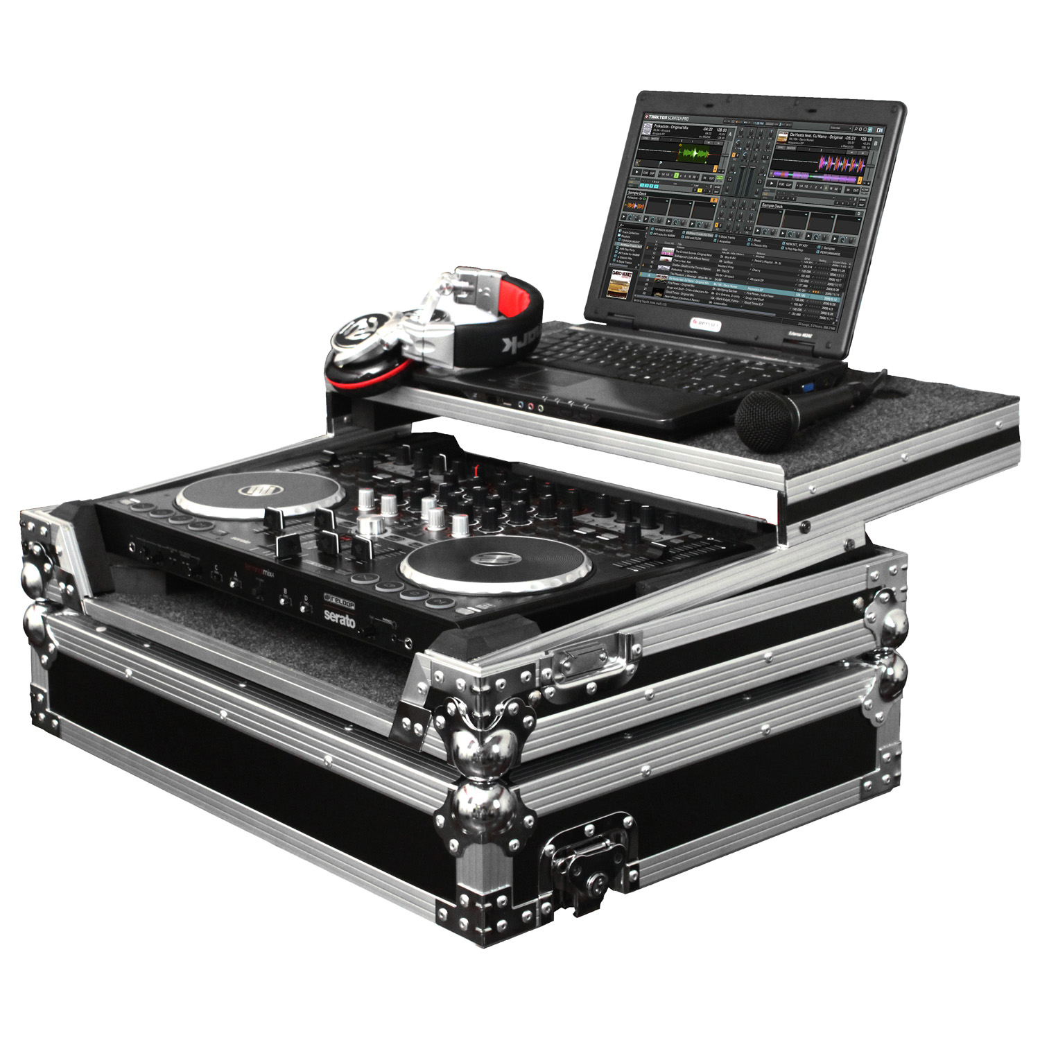 Reloop Terminal Mix 4 Flight Case with Glide Platform