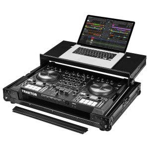 Black Native Instruments Traktor Kontrol S4 MK3 Flight Case with Glide Platform