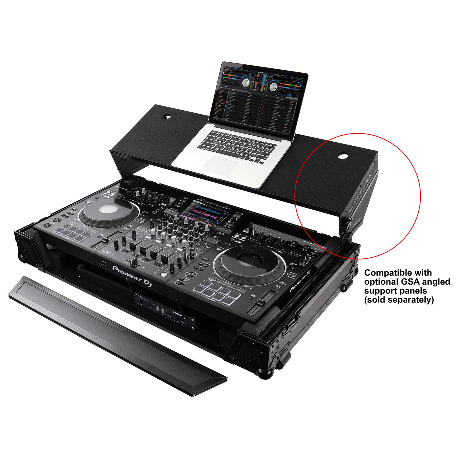 Pioneer XDJ-XZ Black Label Glide Style Case With Wheels and 1U Rack - Image 14
