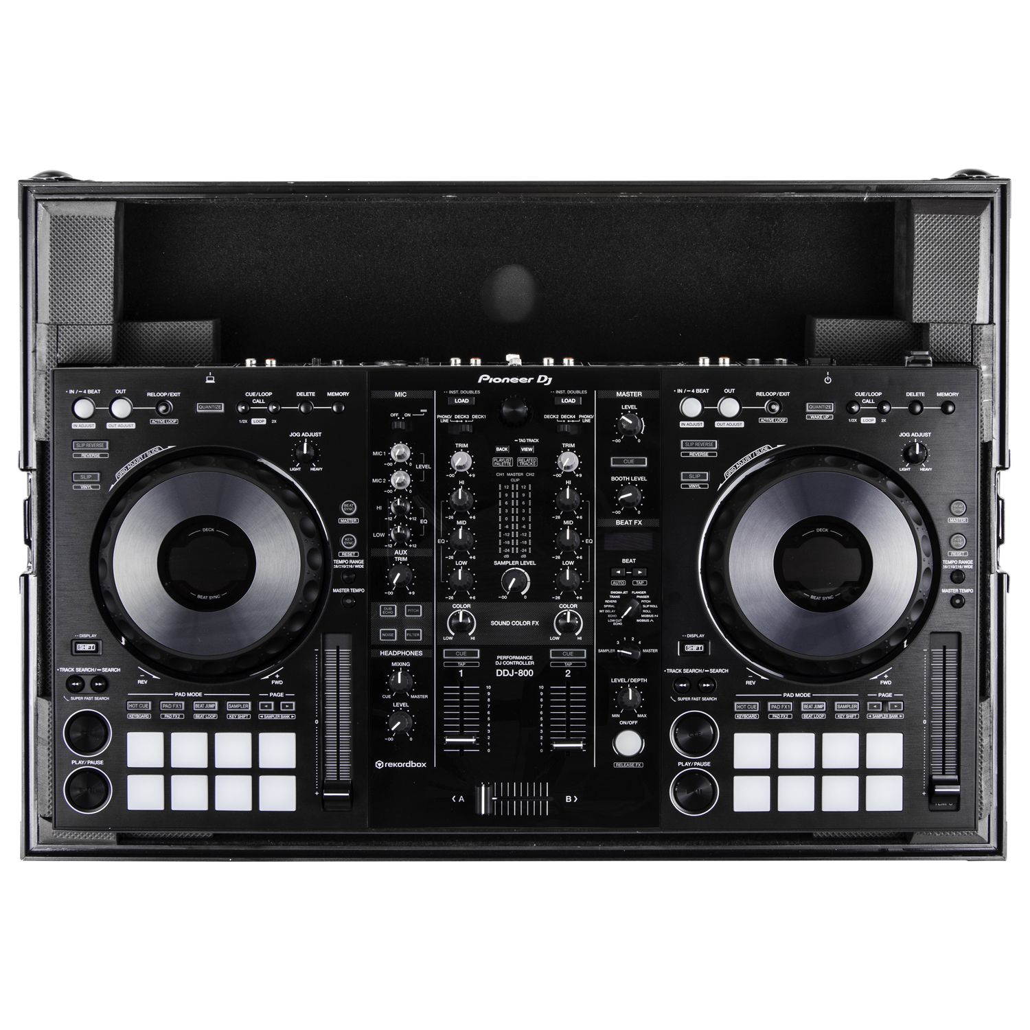Black Low Profile Pioneer DDJ-800 Flight Case - Image 5