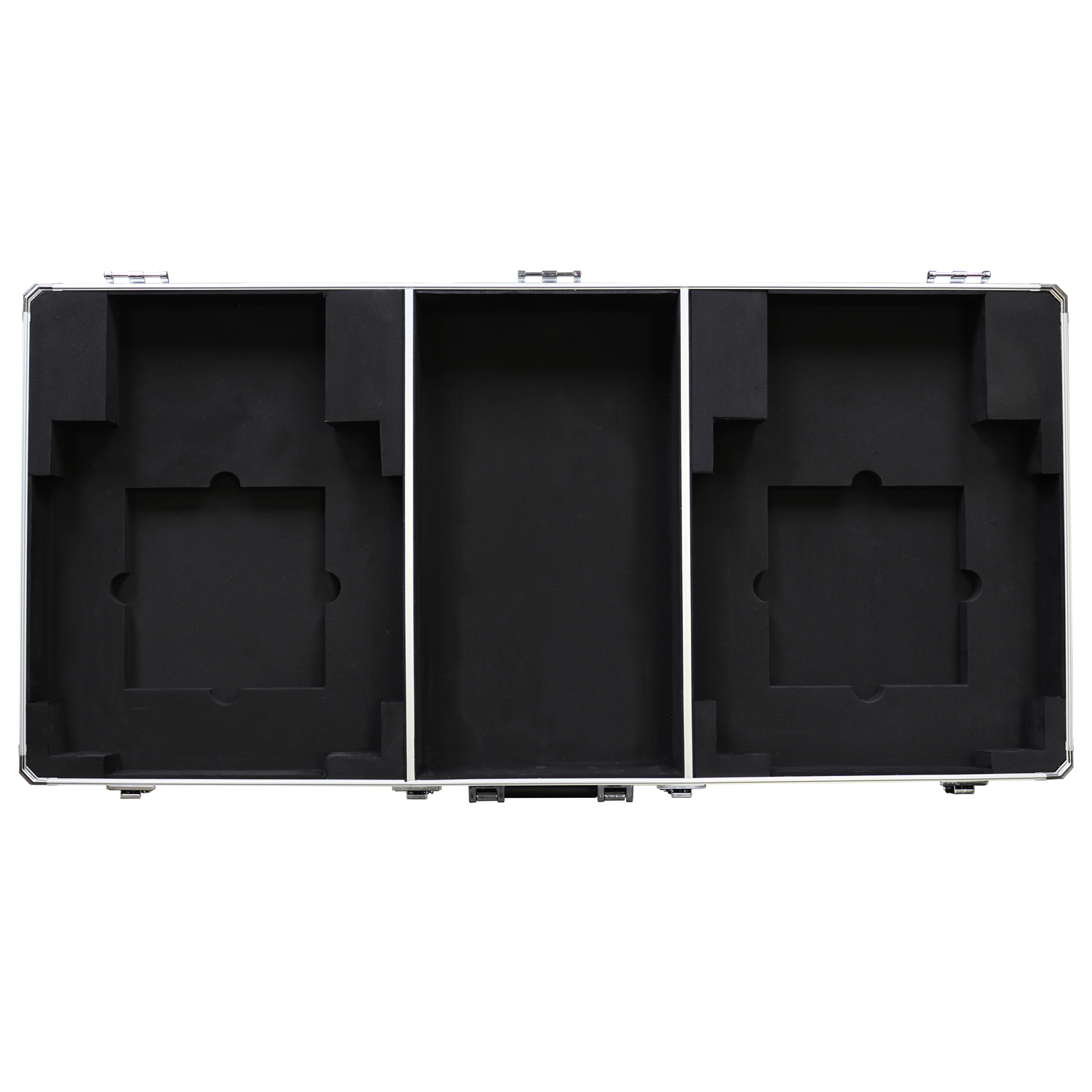 KROM Series Silver Compact 10" Format DJ Mixer and Two Numark PT01 Turntables Coffin Case