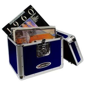 KROM Series Blue Stackable Record / Utility Case for 70 12" Vinyl Records & LPs