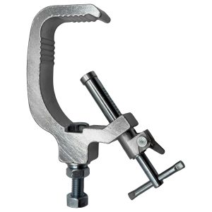 Quick Action G-Clamp, Fits 1.7 - 2" Tube, 220 lb Load Capacity, Polished Natural