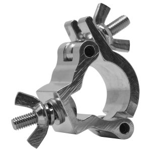1" Half Coupler, Fits 0.75-1" OD Tube, 132 lb Load, Polished Natural