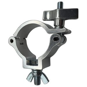 Medium-Duty Coupler with Large Wing Nut, Fits 1.9-2" OD Tube, 165 lb Load, Polished Natural