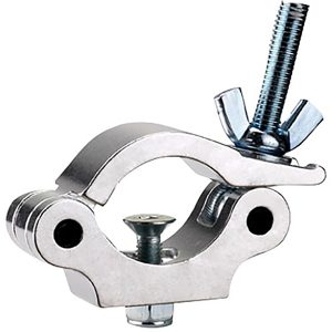 Pro Half Coupler with Round Neck Countersunk Bolt, Fits 2" Tube, 660 lb Load, Polished Natural