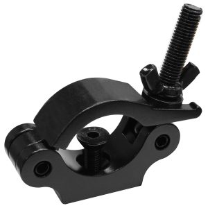 Pro Half Coupler with Round Neck Countersunk Bolt, Fits 2" Tube, 660 lb Load, Black