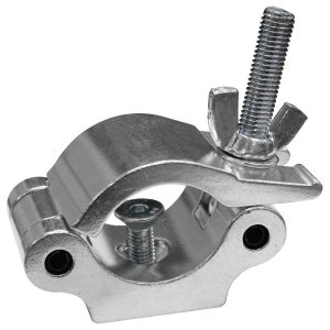 Pro Half Coupler with Round Neck Countersunk Bolt, Fits 2" Tube, 1100 lb Load, Polished Natural