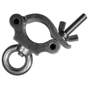 Pro Half Coupler with Eye Bolt, Fits 2" Tube, 1100 lb Load, Polished Natural