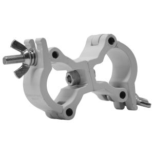 3/4" Swivel Dual Coupler, Fits 0.75-1" OD Tube, 132 lb Load, White