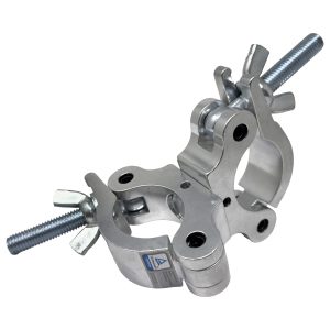 Pro Swivel Dual Coupler, Fits 2" Tube, 660 lb Load, Polished Natural