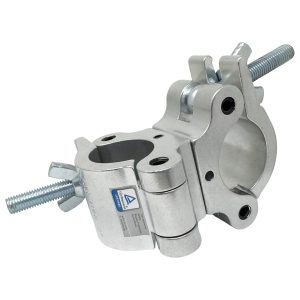 Pro Swivel Dual Coupler, Fits 2" Tube, 1100 lb Load, Polished Natural