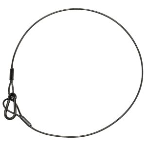 30" Long 3 mm Thick Black Safety Cable