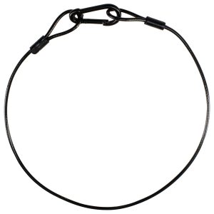 30" Long 4 mm Thick Black Safety Cable