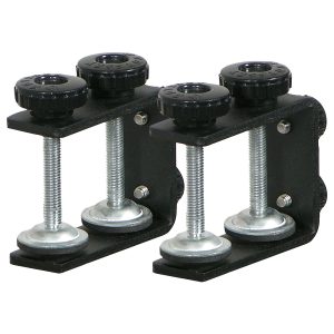 Designer DJ™ Series Black L-Stand Table/Case Clamps (Pair)