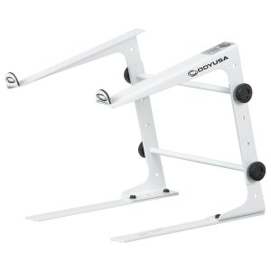 DESIGNER DJ™ SERIES WHITE L STAND S "STAND ALONE" TABLE TOP LAPTOP/GEAR STAND (clamps not included)