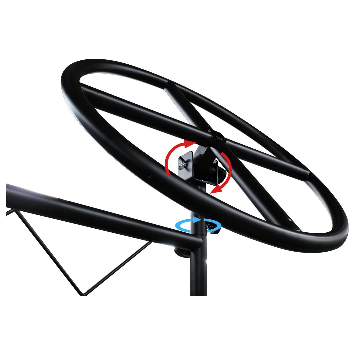Black 10' Wide Halo Ring Mobile Lighting System with Height Adjstable Crank and Carrying Bags - Image 5