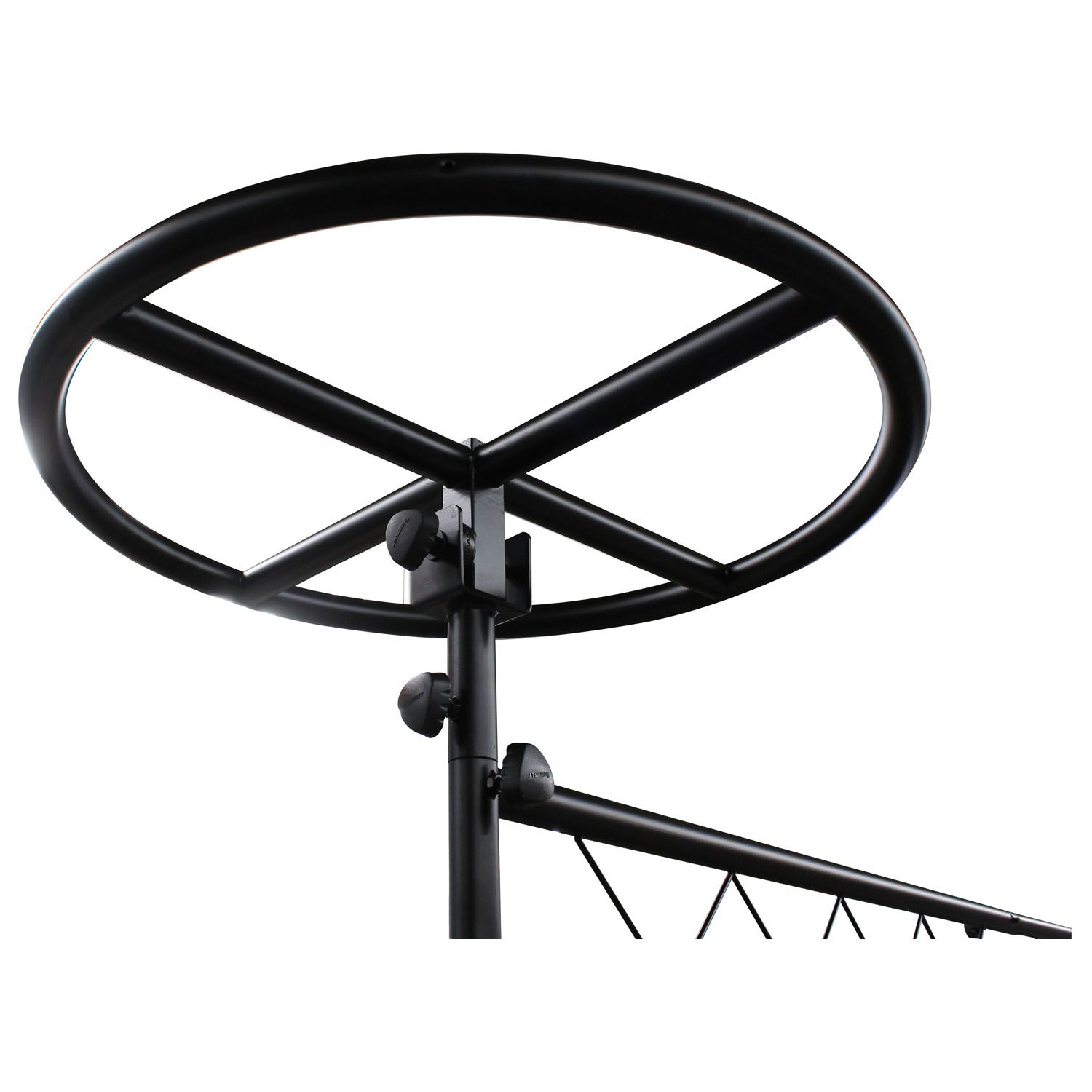 Black 10' Wide Halo Ring Mobile Lighting System with Height Adjstable Crank and Carrying Bags - Image 7