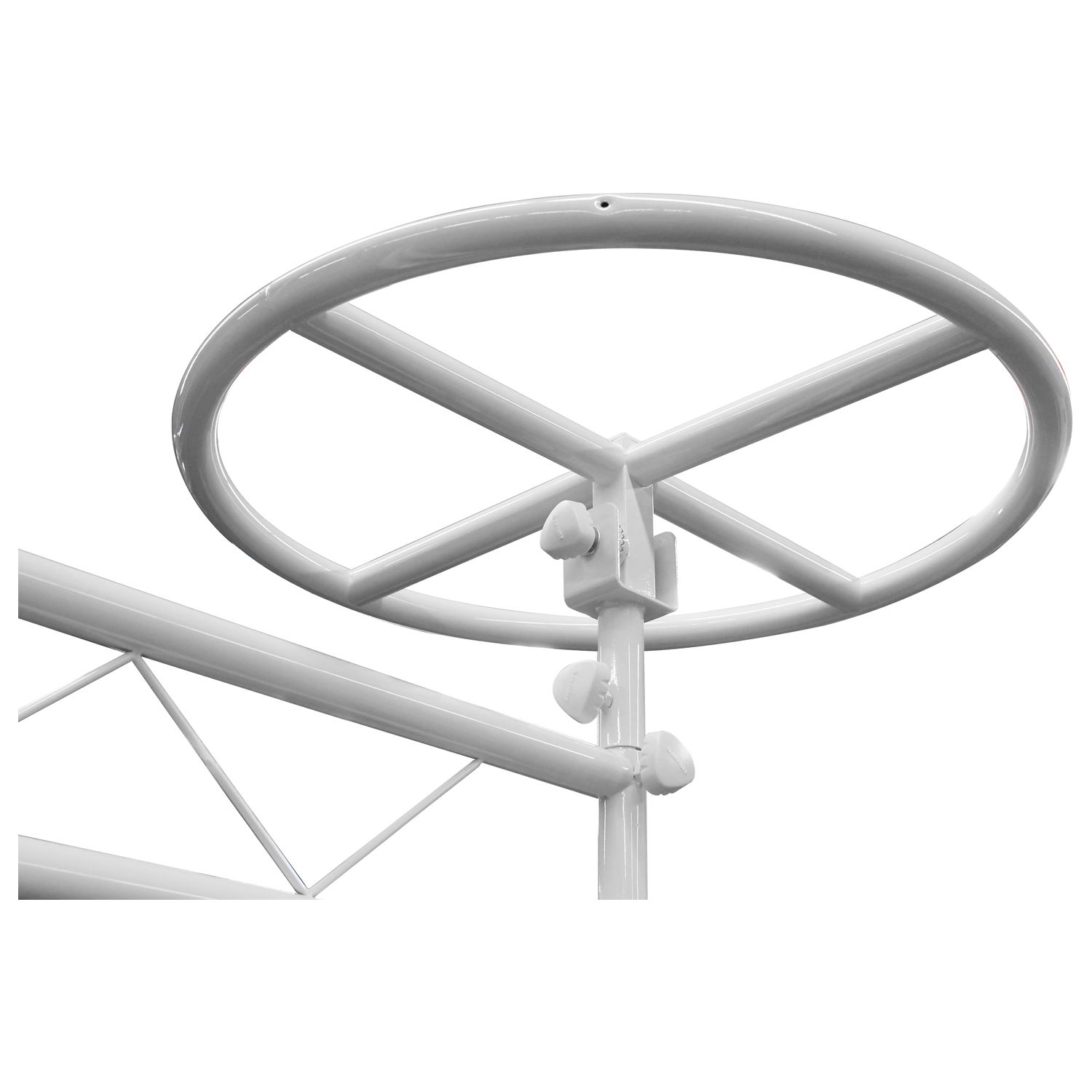 White 10' Wide Halo Ring Mobile Lighting System with Height Adjstable Crank and Carrying Bags - Image 7