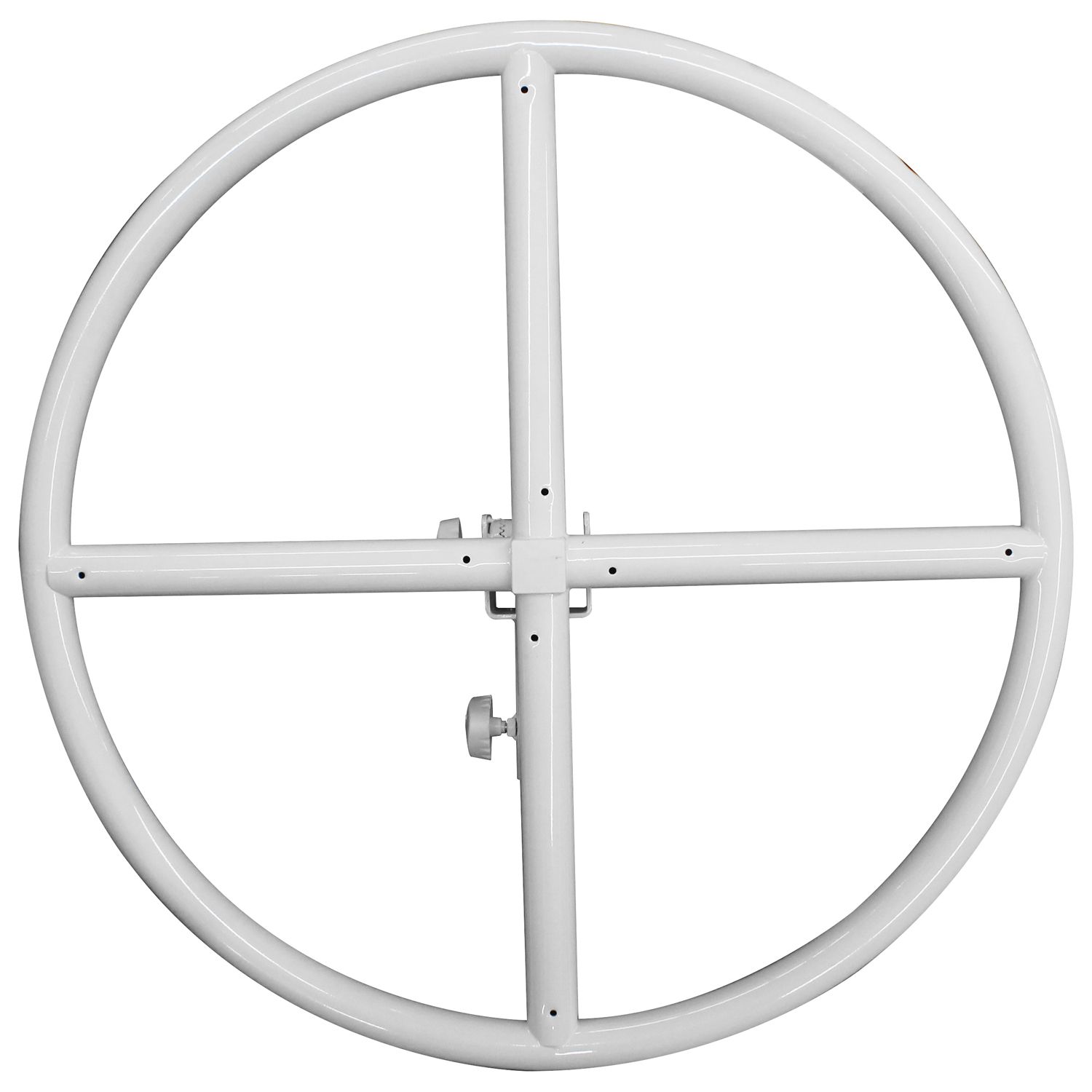 White 10' Wide Halo Ring Mobile Lighting System with Height Adjstable Crank and Carrying Bags - Image 8