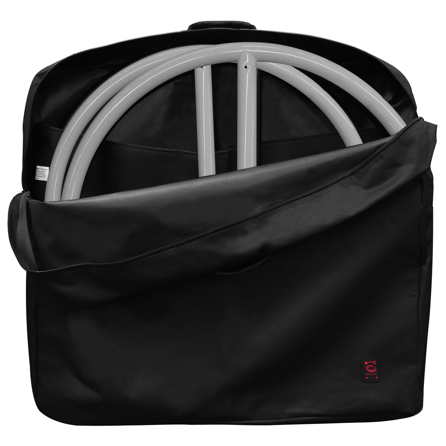 White 10' Wide Halo Ring Mobile Lighting System with Height Adjstable Crank and Carrying Bags - Image 10