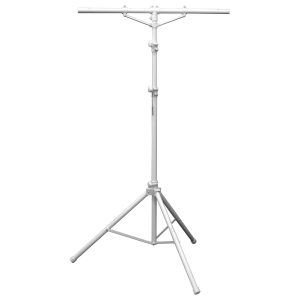 12' Tall White Lighting Tripod Stand with Top T-Bar