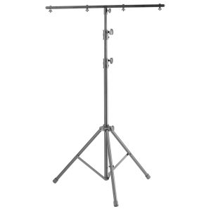 9' Tall Black Lighting Tripod Stand with Top T-Bar