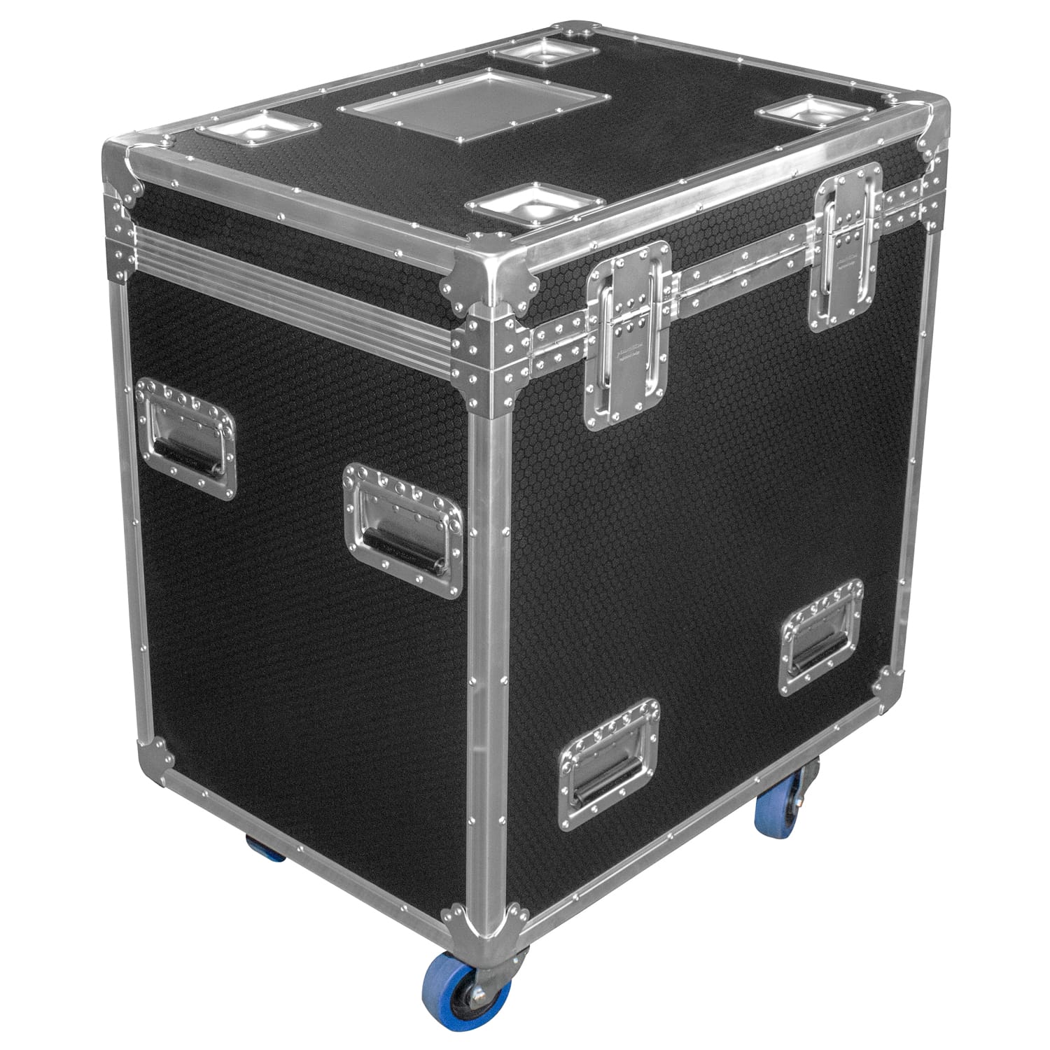 Odyssey Professional 30" x 22" x 36" Black Hex Board Utility Tour Trunk Case with Caster Wheels - Image 3
