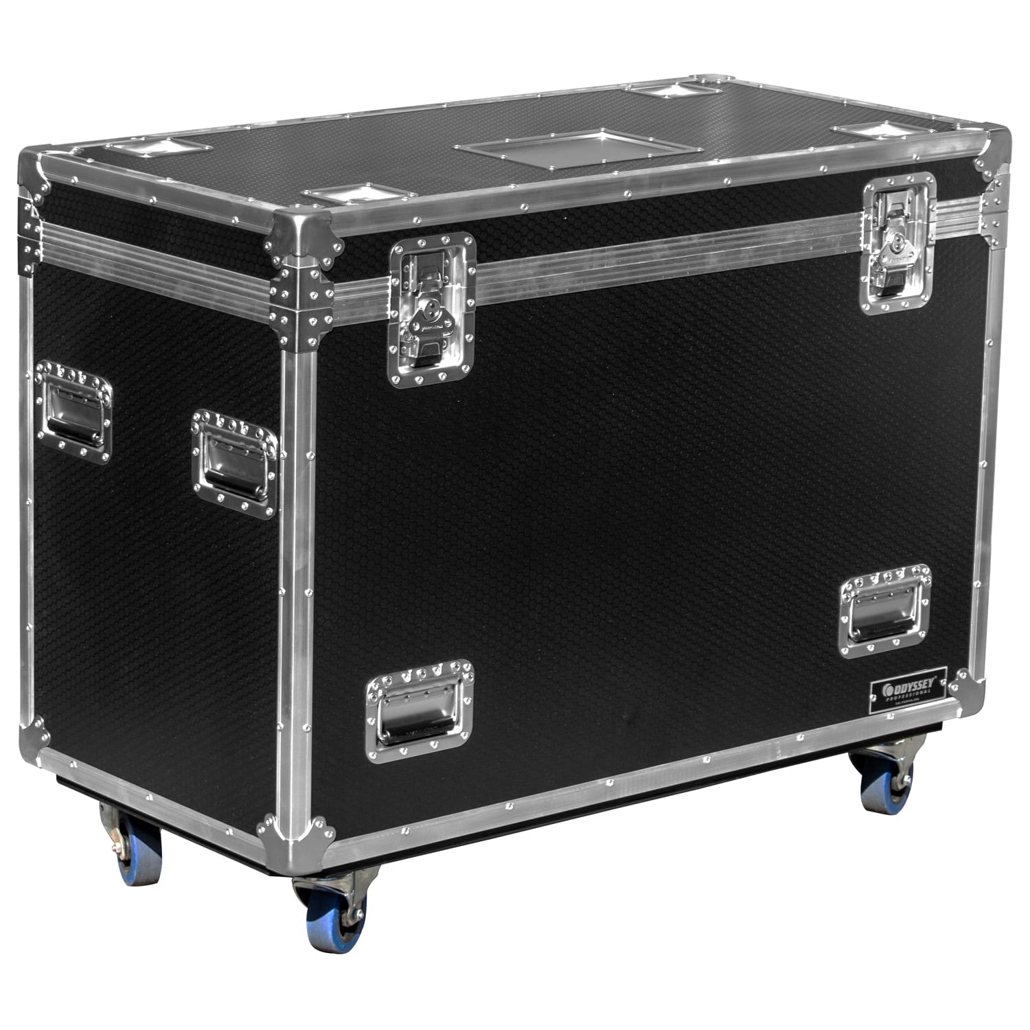 Odyssey Professional 45" x 22" x 30" Black Hex Board Utility Tour Trunk Case with Caster Wheels - Image 3