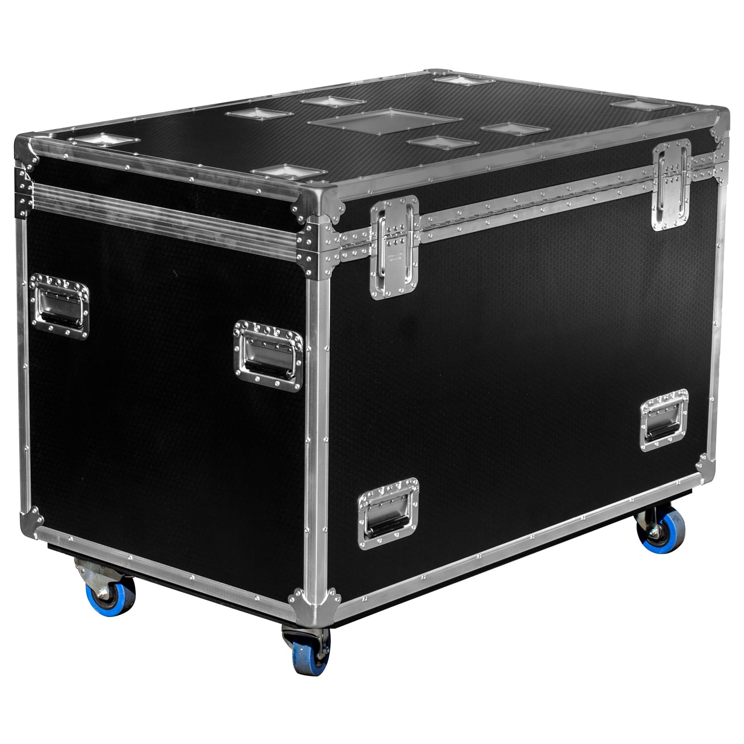Odyssey Professional 48" x 30" x 36" Black Hex Board Utility Tour Trunk Case with Caster Wheels - Image 3