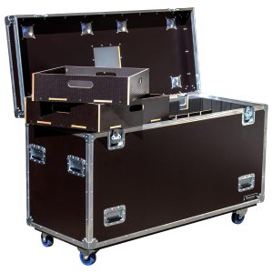 Odyssey Professional 60" x 24" x 30" Brown Hex Board Utility Tour Trunk Case with Caster Wheels