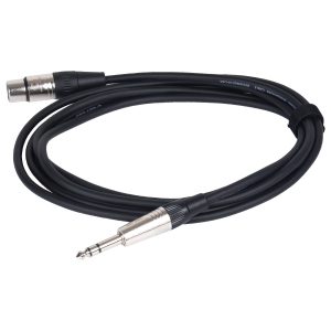 XLR Female to Stereo 1/4" Male Balanced Microphone Cable (10 ft)