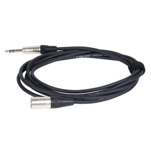 XLR Male to Stereo 1/4" Male Balanced Microphone Cable (10 ft)