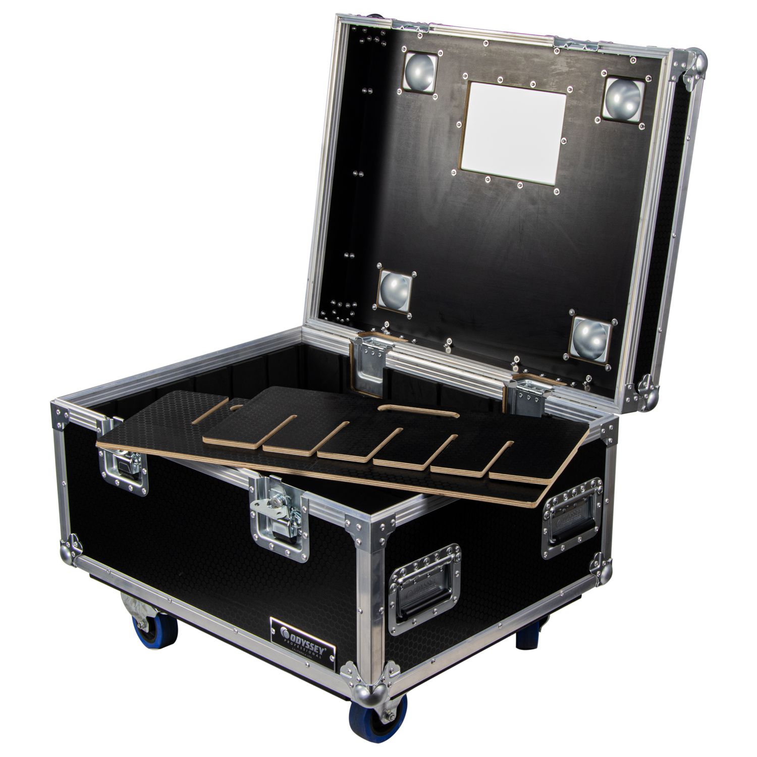 30" x 24" x 22" 0.5" Thick Hex Board Utility Tour Trunk Case with Caster Wheels