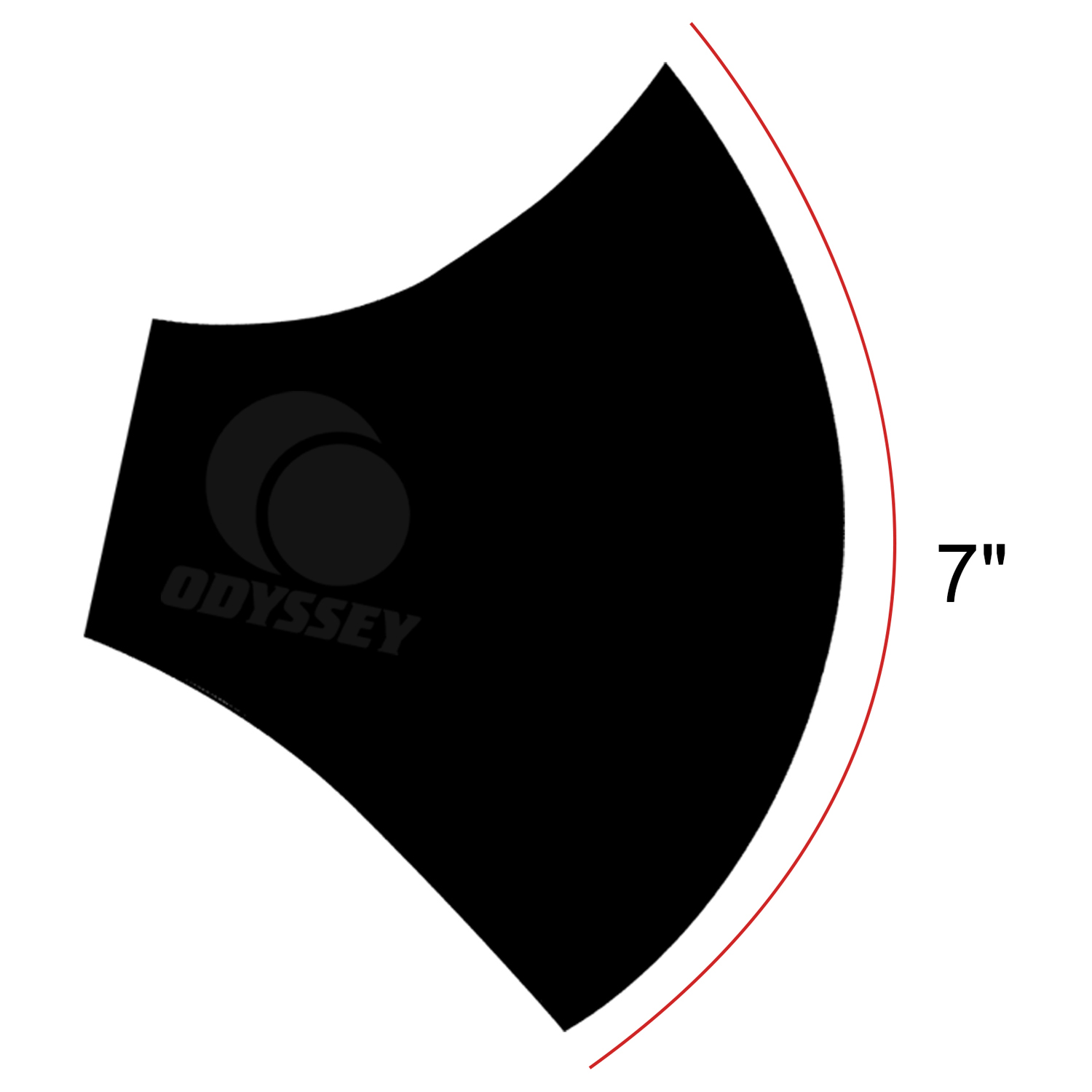 Odyssey Black with White Trim 3-layer Fabric Mask (Pack of 3) - Image 2