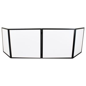 96" W x 46" H White Pro DJ Facade with Black Frame